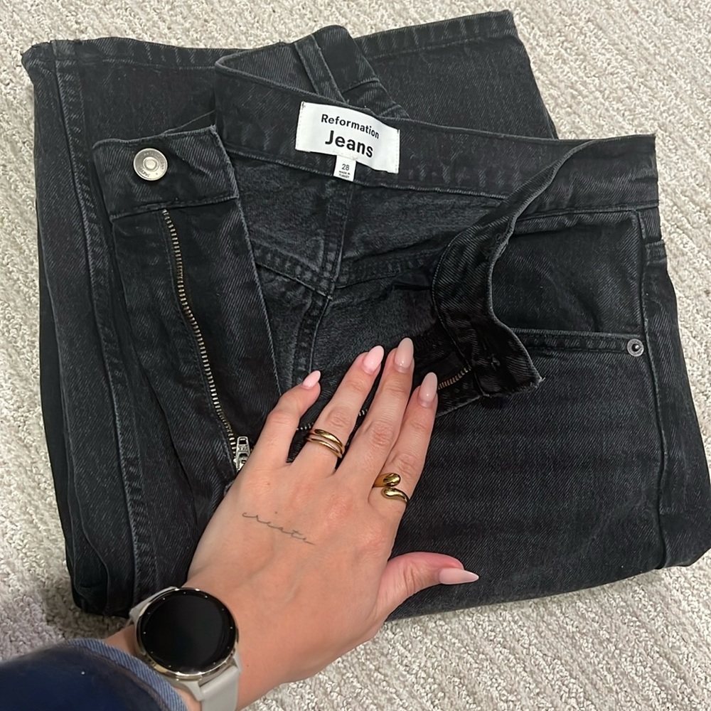 Reformation Cary High Rise Slouchy Wide Leg Jeans